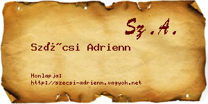 Szécsi Adrienn névjegykártya